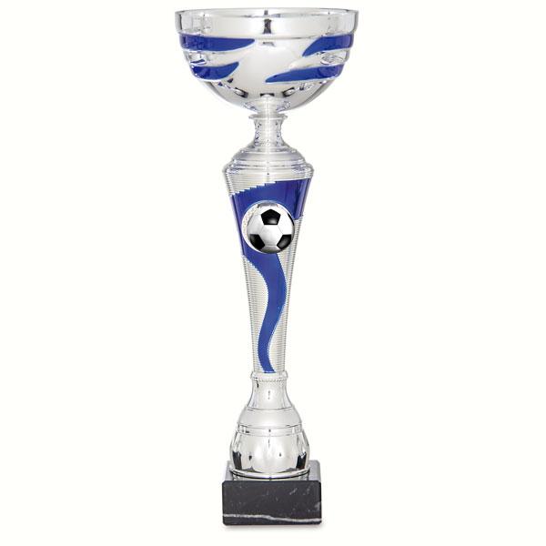 Coupe bicolore bleue et argent avec porte-disque