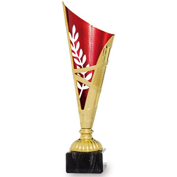 Gold and red bicolour cup with laurel