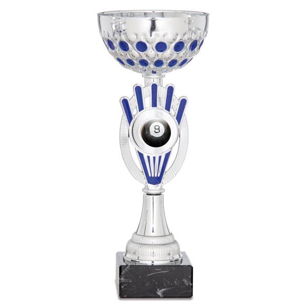 Silver and blue bicolour cup