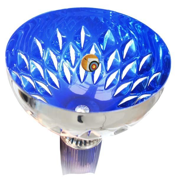 Cup with blue record holder