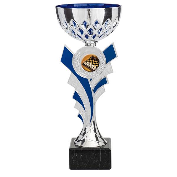 Copa con portadiscos azul
