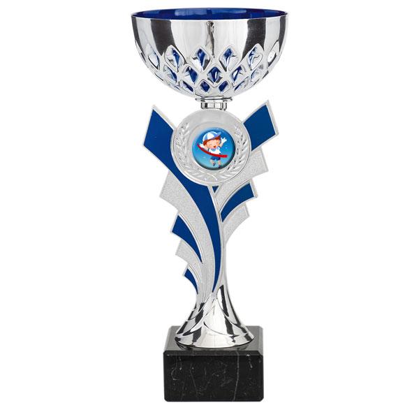 Taça com suporte de disco azul