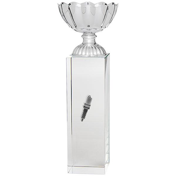 Crystal cup with petal-shaped glass