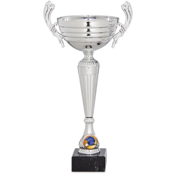 Taça prateada com alças