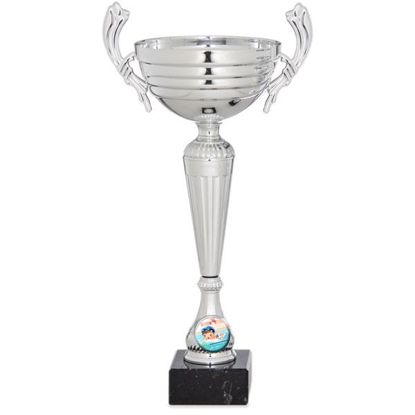 Taça prateada com alças