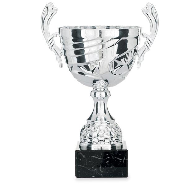 Taça prateada com alças