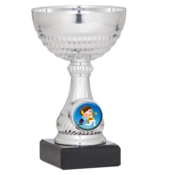 Silver disc holder cup
