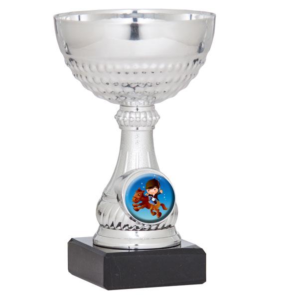 Copa portadiscos plateada 