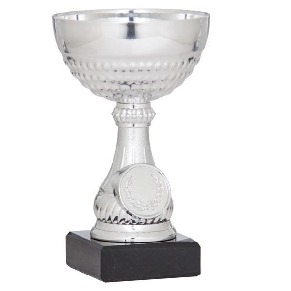 Taça porta-discos prateada