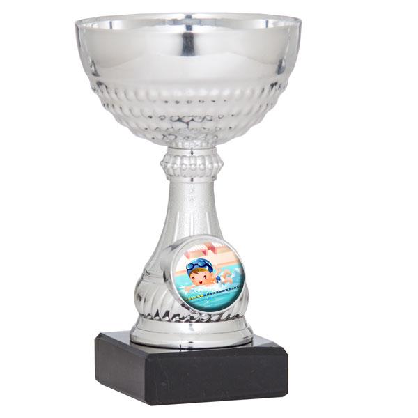Copa portadiscos plateada 