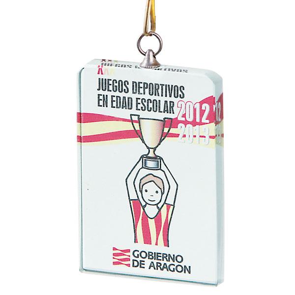 Medalla de metacrilato rectangular 70x48mm