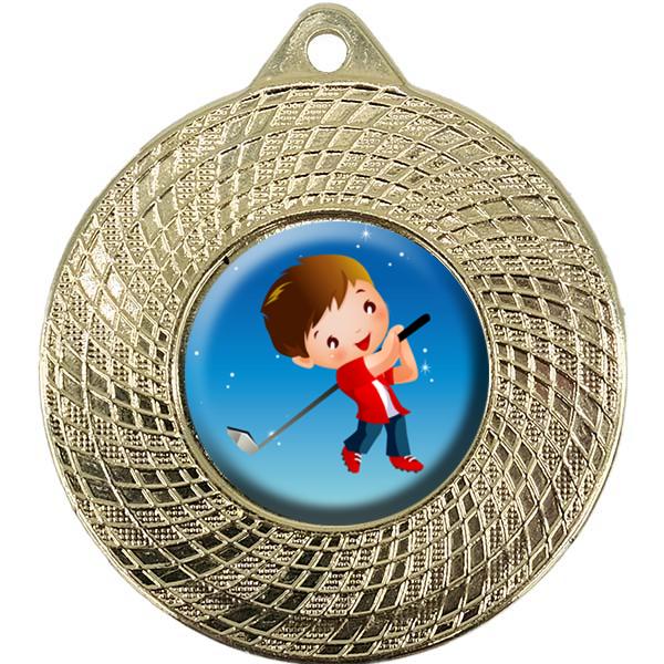Medalla metálica con borde decorado