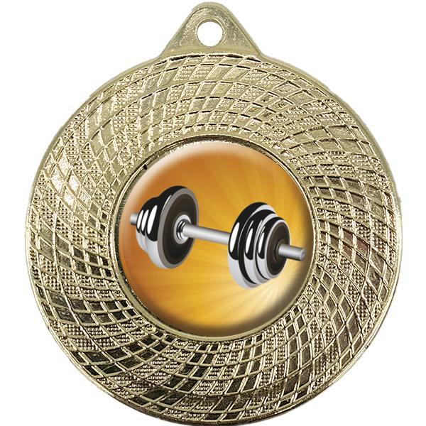 Medalha metálica com borda decorada