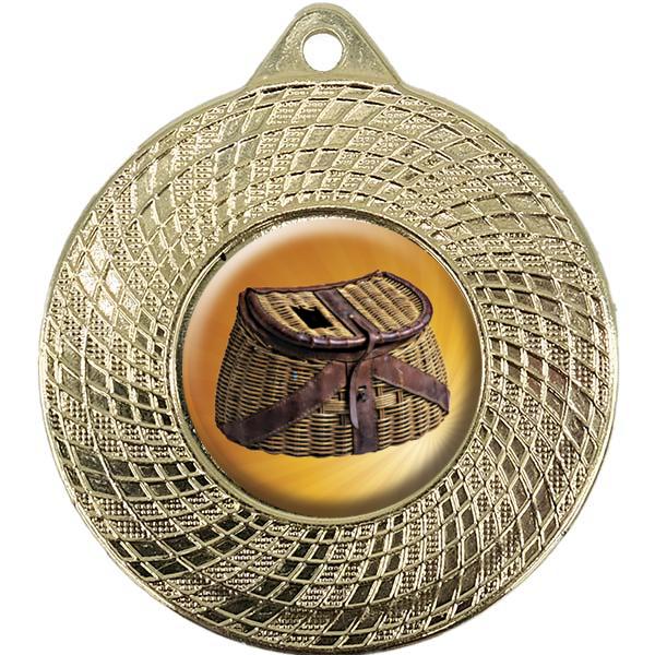 Metal medal with decorated edge