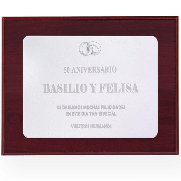 Placa de madeira pequena