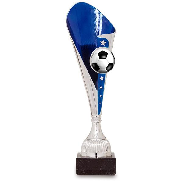 Porta-discos azul e prateado