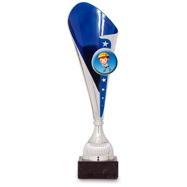 Blue and silver disc holder