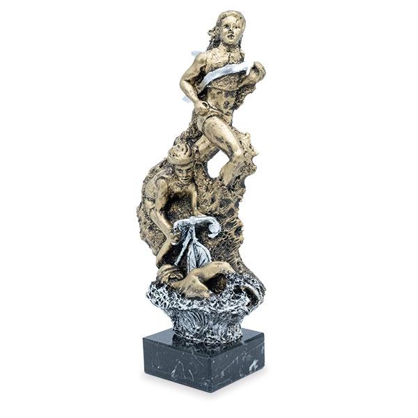 Trophée d'athlétisme en résine bicolore
