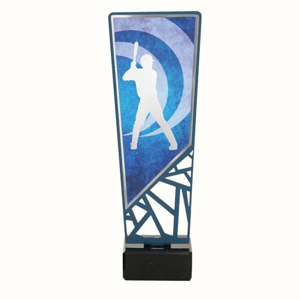 Iron baseball trophy