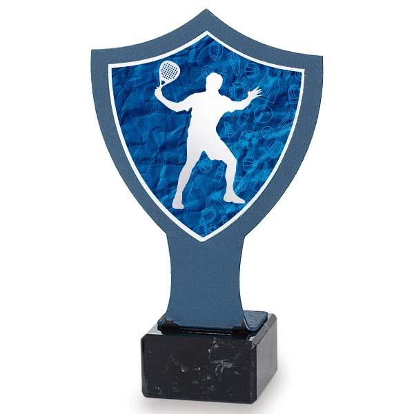 Troféu de ferro escudo azul pádel