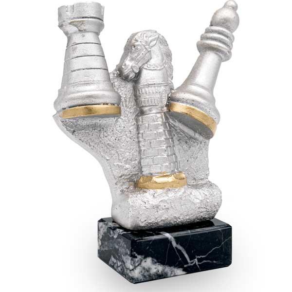 Trofeo de resina ajedrez fichas