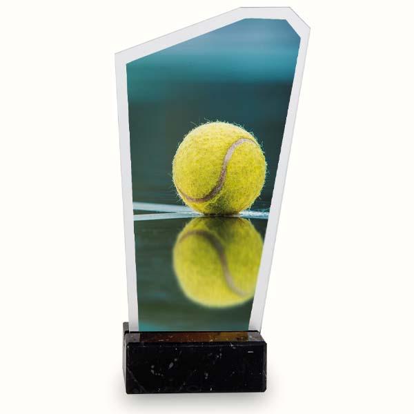Tennis and paddle acrylic trophy