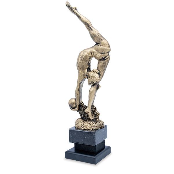 Resin gymnastics trophy
